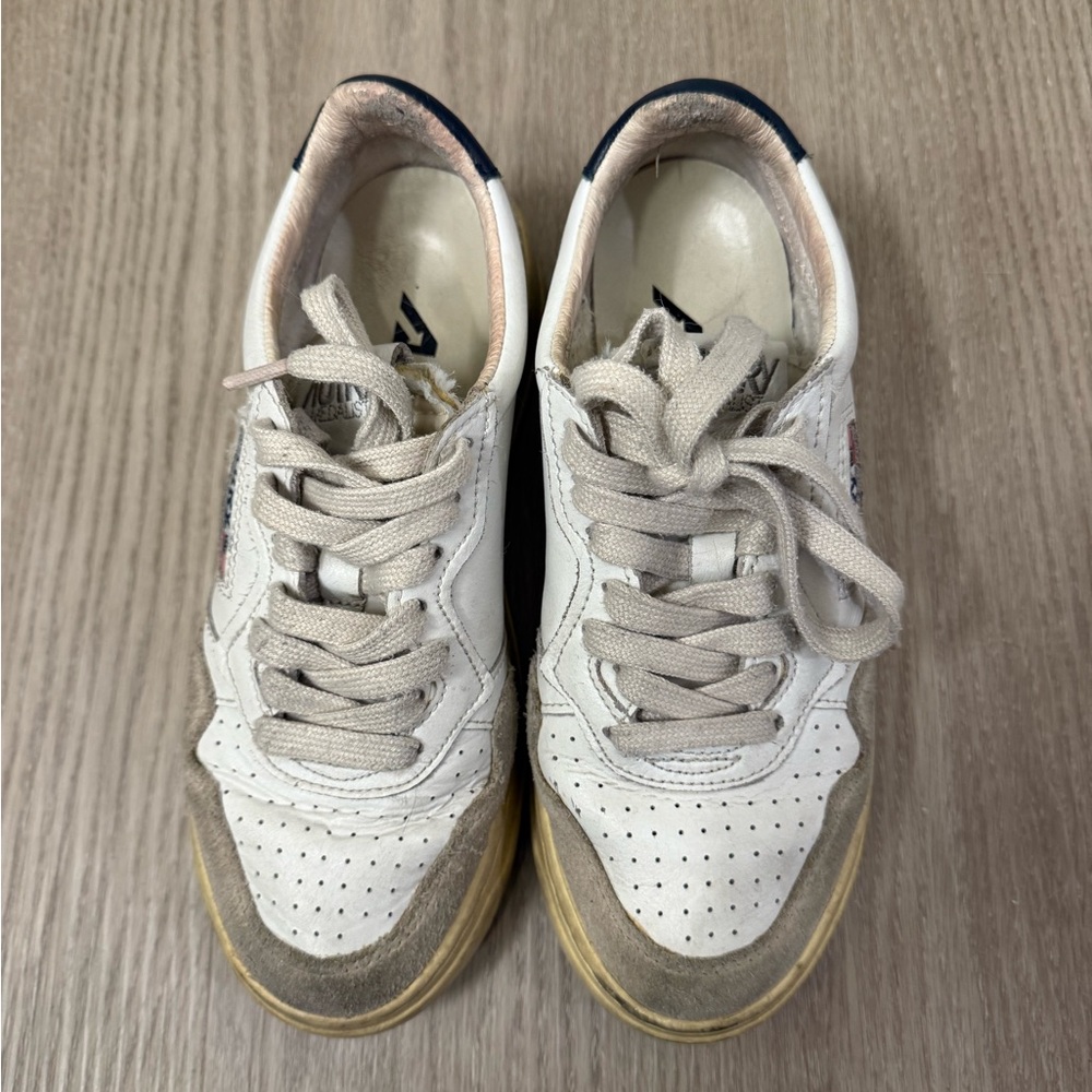 Autry White and Gray Sneakers